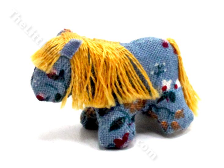 (image for) Miniature Handmade Stuffed Toy Horse for Dollhouses