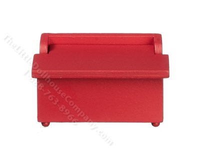(image for) Miniature Red Toy Box for Dollhouses