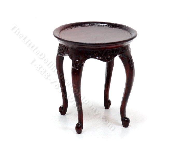 (image for) Vintage Miniature Mahogany Side Table for Dollhouses
