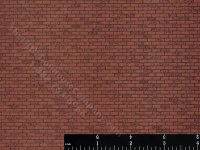 (image for) Red Brick Wallpaper Sheet for Dollhouses, 2pc