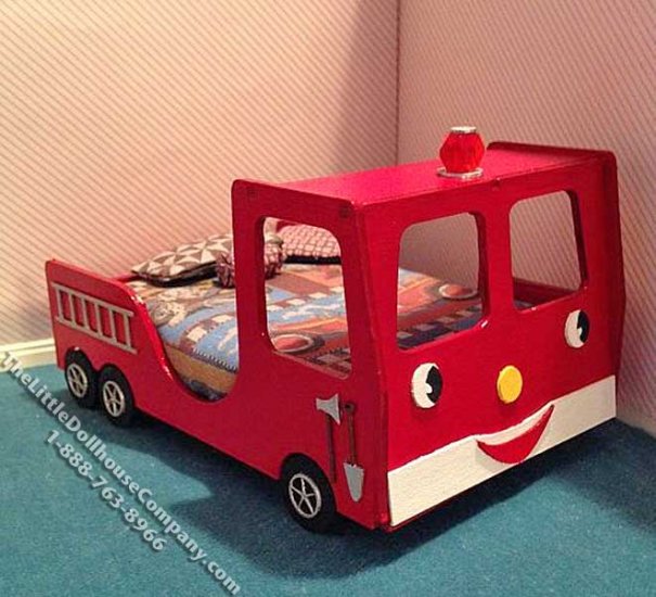 (image for) Miniature Fire Engine Bed Kit for Dollhouses