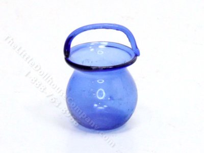 (image for) Miniature Royal Blue Glass Vase/Basket