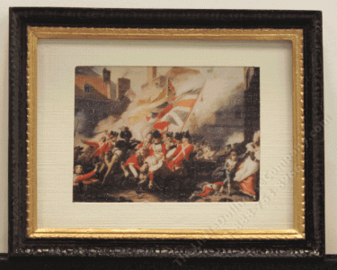 (image for) Miniature Framed 'Death of Major Peirson' Painting