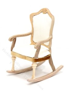 (image for) Miniature Rocking Chair for Dollhouses, Unfinished