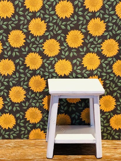 (image for) Dollhouse Scale Model Wallpaper - Sunflower - 3pc Set