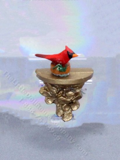 (image for) Miniature Cardinal Sconce for Dollhouses