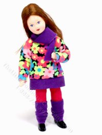 (image for) Pia Flexible Doll in Flower Dress by Erna Meyer