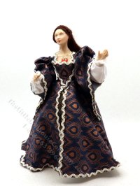 (image for) Miniature Handcrafted Tudor Woman in Peacock Dress