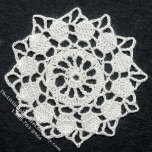 (image for) Miniature Handmade Lace Pinwheel Shaped Doily for Dollhouses