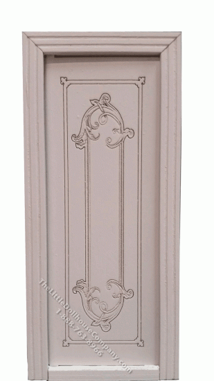 (image for) Miniature White Vivian Interior Door for Dollhouses