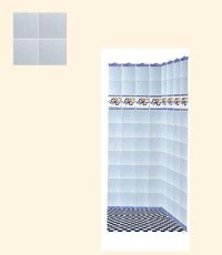 (image for) Dollhouse Scale Model Plain Wall Tiles