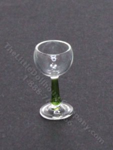 (image for) Miniature Light Green-Stemmed Wine Glass by Gerd Felka
