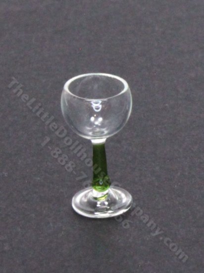 (image for) Miniature Light Green-Stemmed Wine Glass by Gerd Felka
