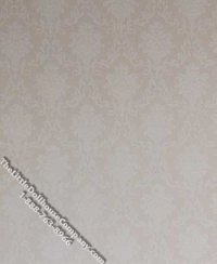 (image for) Off White Damask Pattern Miniature Wallpaper for Dollhouses