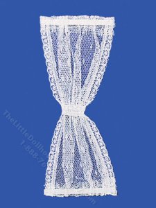 (image for) Miniature Long Gathered Door Panel Covering for Dollhouses