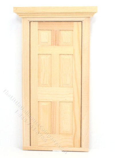 (image for) Dollhouse Scale Model 6-Panel Pediment Door