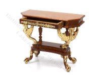 (image for) Miniature Empire Side Table for Dollhouse - Walnut