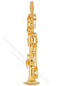 (image for) Miniature 3.35 Inch Soprano Saxophone for Dollhouses