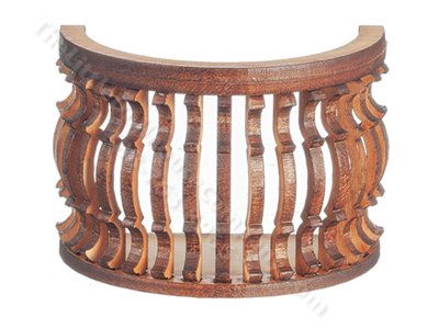 (image for) Miniature Round Balcony with B-Curve for Dollhouses