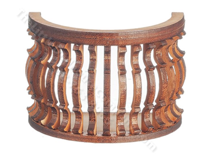 (image for) Miniature Round Balcony with B-Curve for Dollhouses