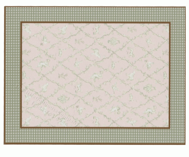 (image for) Miniature Small Scale Pink Trellis Rug