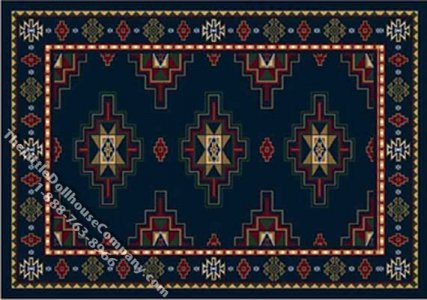 (image for) Dollhouse Scale Model Medium Sized Southwest U.S. Style Rug