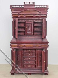 (image for) Miniature Mahogany Cabinet for Dollhouses