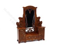 (image for) Miniature Walnut Art Nouveau Dressing Table w/Mirror