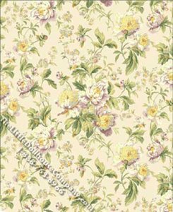 (image for) Cottage Rose Garden Pattern Miniature Wallpaper for Dollhouses