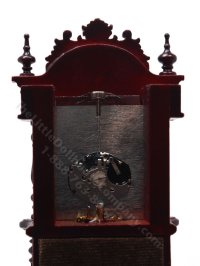 (image for) Miniature Mahogany Battery Operated Chippendale Revival Clock