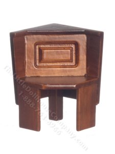(image for) Miniature Nook Corner Bench - Walnut