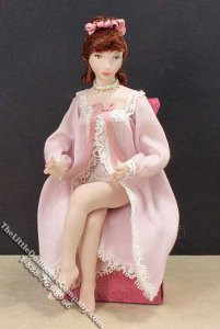 (image for) Red Haired Woman in a Pink Nightgown by Patsy Thomas