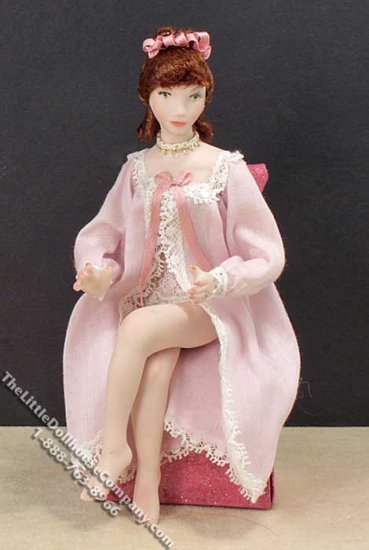 (image for) Red Haired Woman in a Pink Nightgown by Patsy Thomas