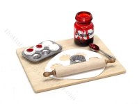 (image for) Miniature Jam Tart Preparation Board by Charlotte Willmott