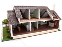 (image for) 1:48 Scale Ranch Assembled Dollhouse
