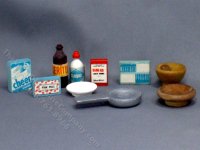 (image for) Vintage Miniature Wooden Dollhouse Accessories Set