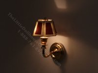 (image for) Miniature 12v Short Wall Sconce for Dollhouses - Red