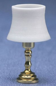 (image for) Dollhouse Miniature Beveled ShadeTable Lamp 12v