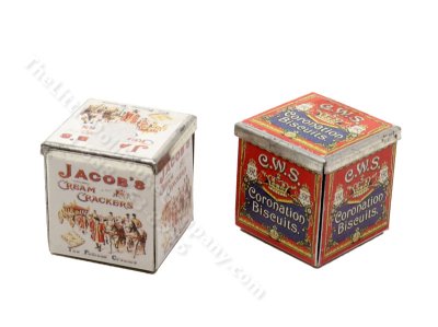 (image for) Miniature Vintage Tin Biscuits/Crackers Box for Dollhouses
