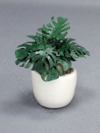 (image for) Miniature Monstera in Ceramic for Dollhouses - Medium