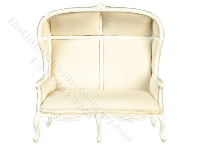 (image for) Miniature White Double Porter Chair for Dollhouses