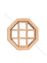 (image for) Dollhouse Octagon Window with Grid Interior