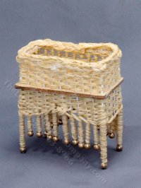(image for) Miniature Natural Wicker Planter for Dollhouses