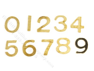 (image for) Miniature Brass Numbers for Dollhouses