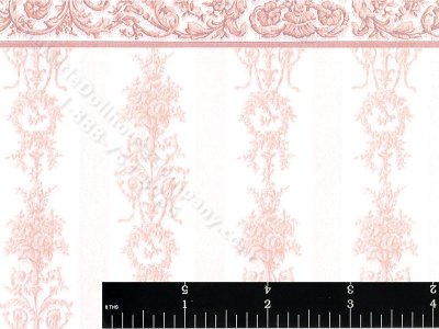(image for) Pink Symphony Stripe Pattern Miniature Wallpaper for Dollhouses