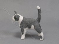 (image for) Miniature Cat by Marie W. Evans - Grey/White