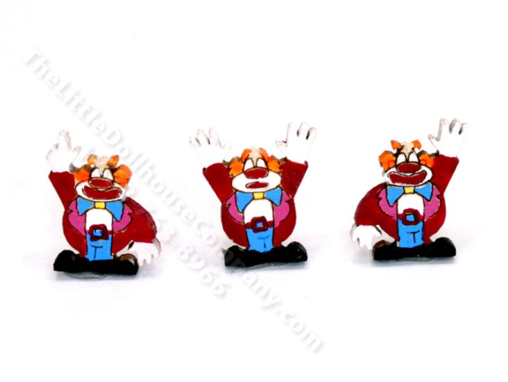 (image for) Miniature Painted Clown Wooden Applique