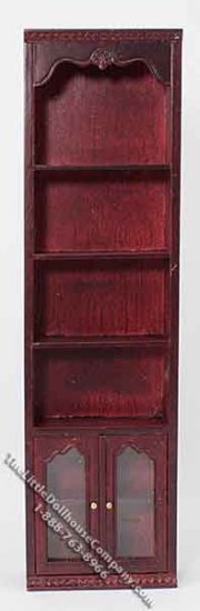 (image for) Mahogany Wilton Library Single Bookcase for Dollhouses