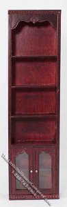 (image for) Mahogany Wilton Library Single Bookcase for Dollhouses