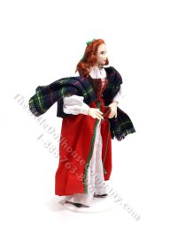 (image for) Miniature Handcrafted Highlander Woman Doll
